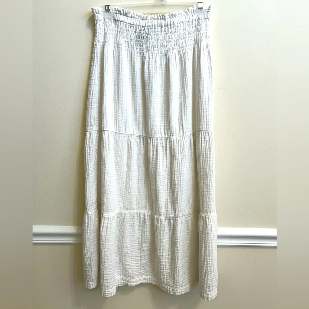 GAP White Gauze Maxi Skirt Small - Picture 4 of 4